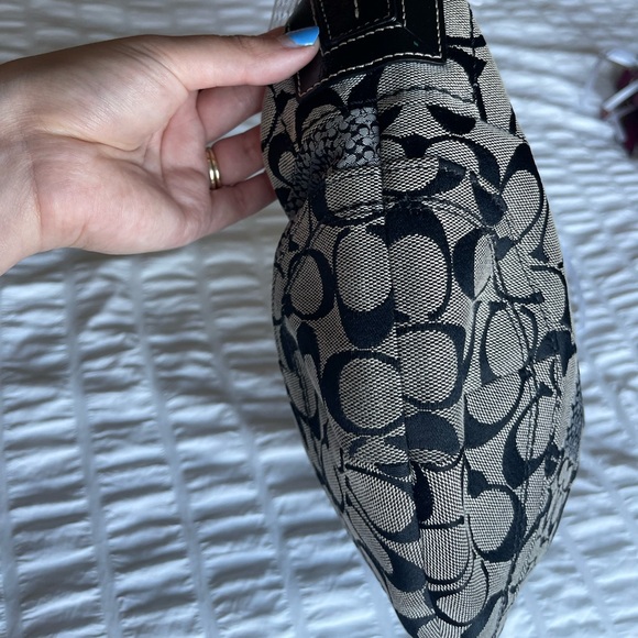 COACH Y2K Soho Jacquard Signature Patchwork Hobo Shoulder Bag Black/Gray - Picture 7 of 14